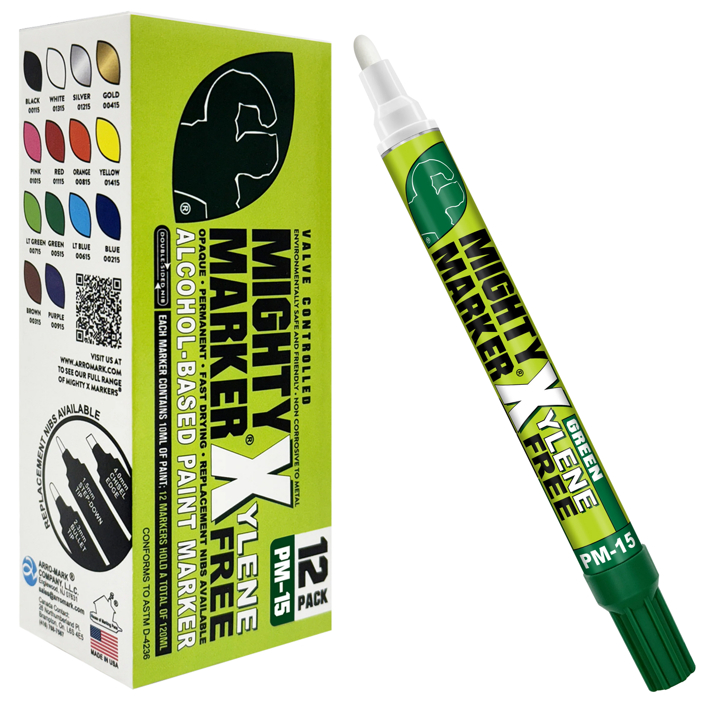 PM-15 Mighty-X-Marker Alcohol-Based Paint Marker - Box of 12